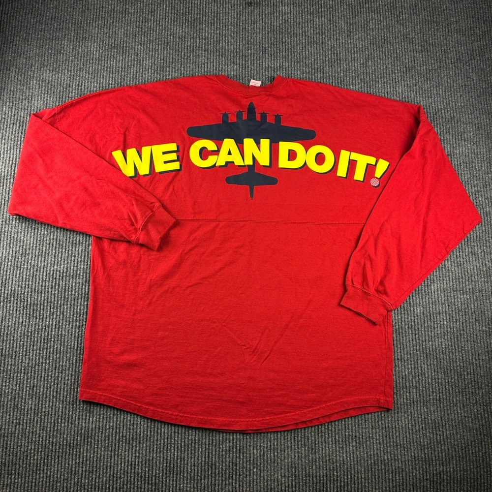 Spirit Jersey Boeing Rosie the Riveter We Can Do It Red Long Sleeve Shirt XL